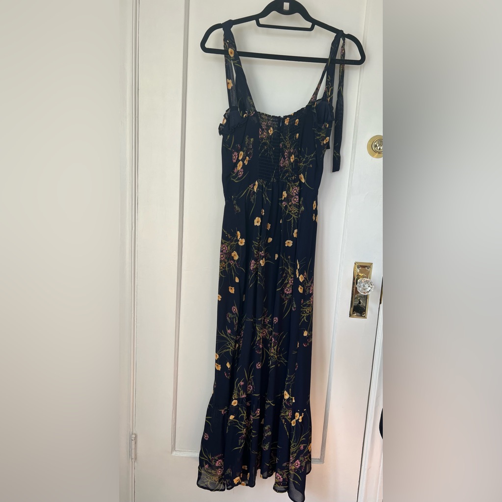Reformation Blue Nikita Floral Print Dress